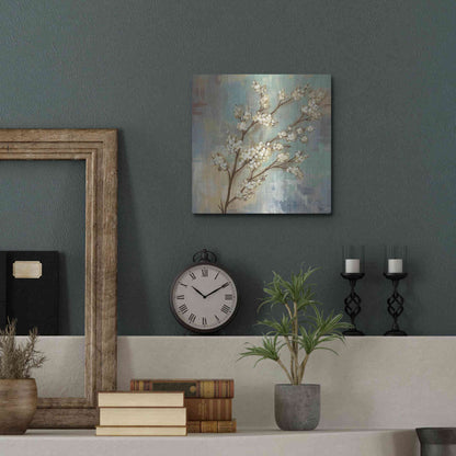 Luxe Metal Art 'Kyoto Blossoms I' by Silvia Vassileva, Metal Wall Art,12x12