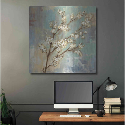 Luxe Metal Art 'Kyoto Blossoms I' by Silvia Vassileva, Metal Wall Art,36x36