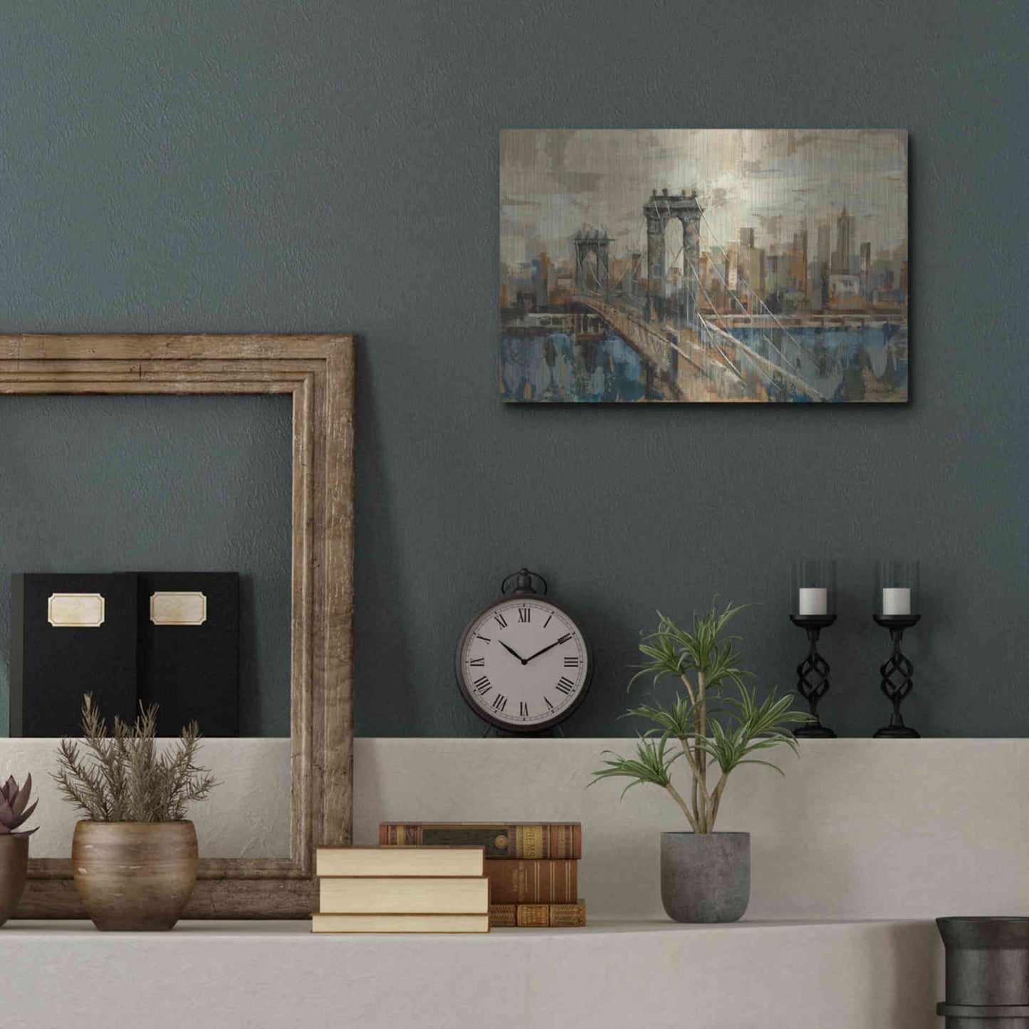 Luxe Metal Art 'New York View' by Silvia Vassileva, Metal Wall Art,16x12