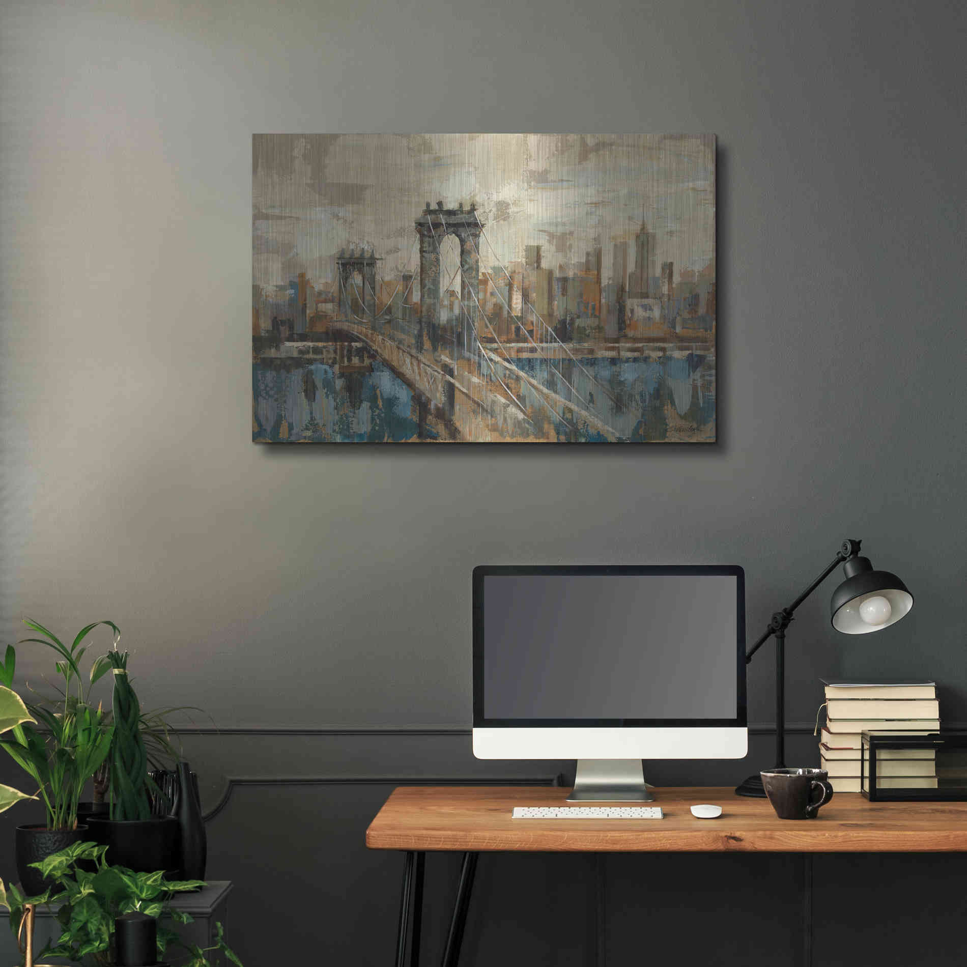 Luxe Metal Art 'New York View' by Silvia Vassileva, Metal Wall Art,36x24