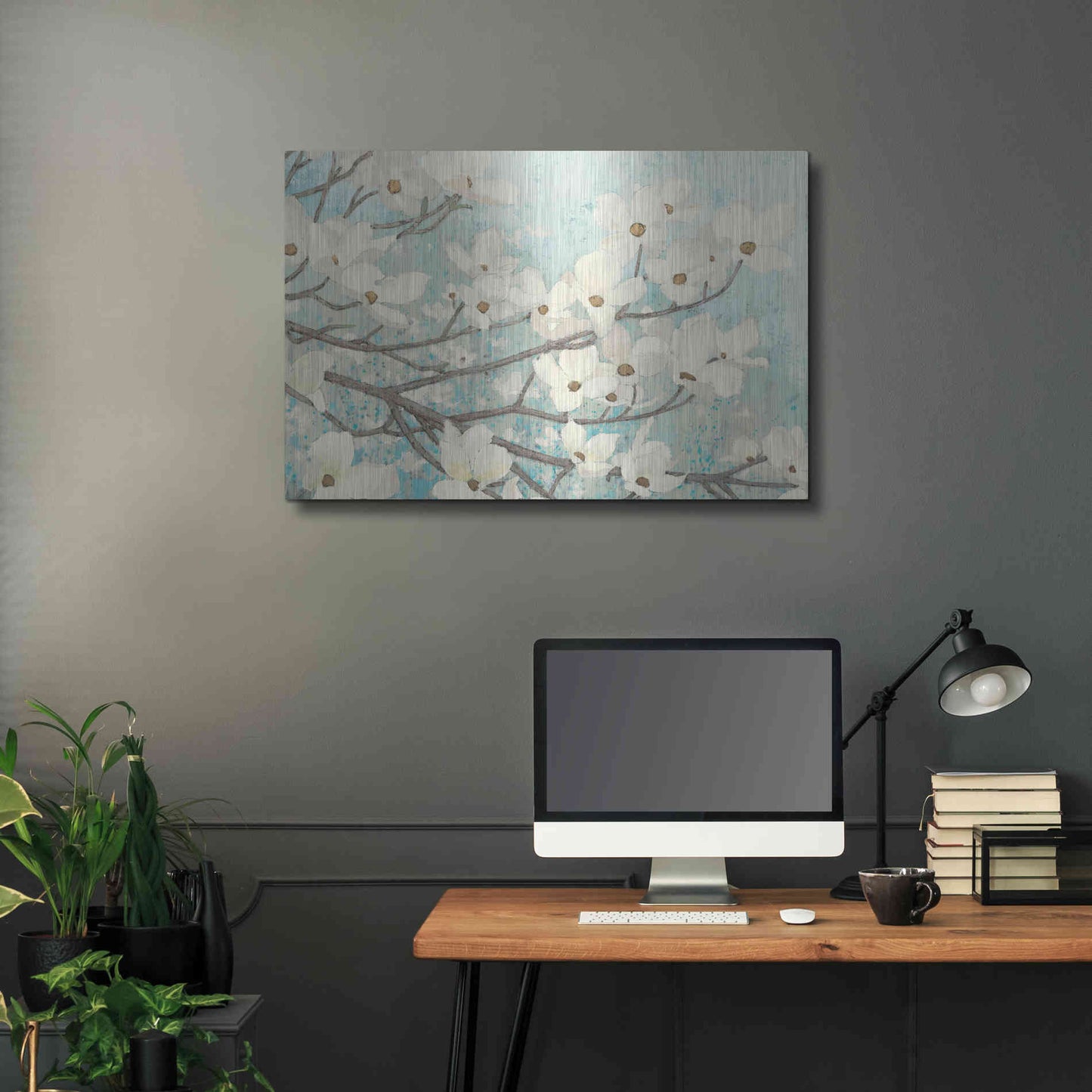 Luxe Metal Art 'Blossoms' by James Wiens, Metal Wall Art,36x24