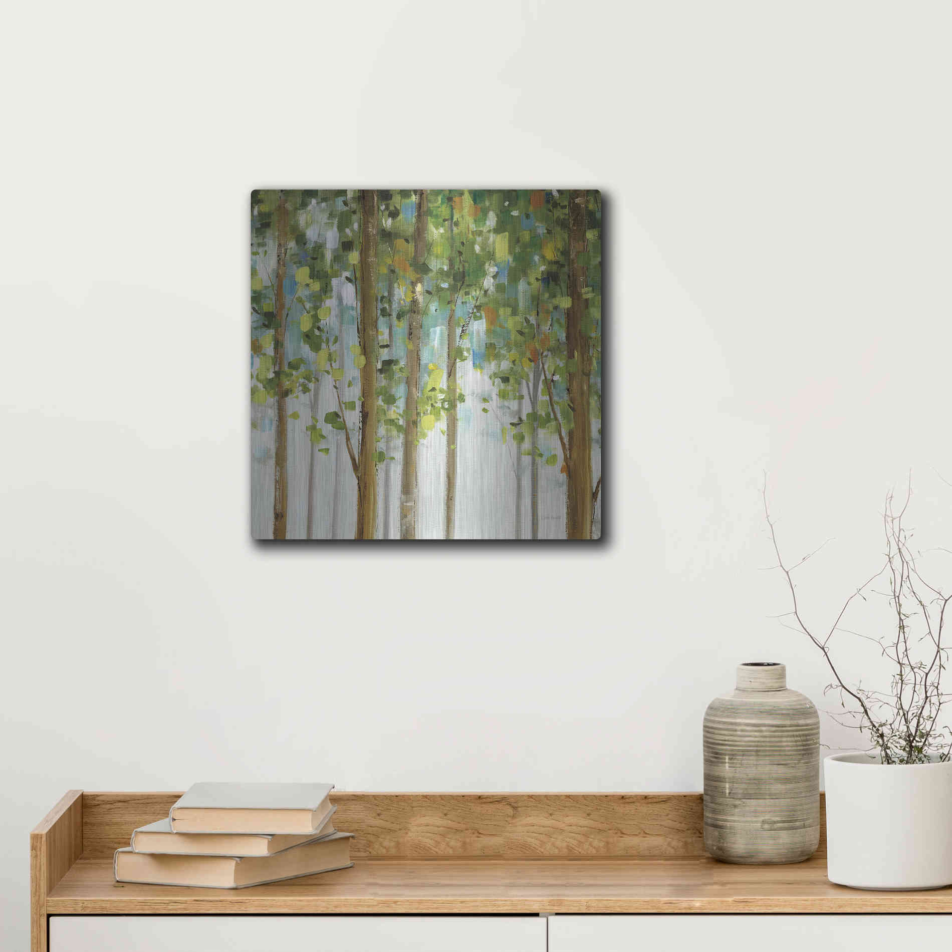 Luxe Metal Art 'Forest Study' by Lisa Audit, Metal Wall Art,,12x12