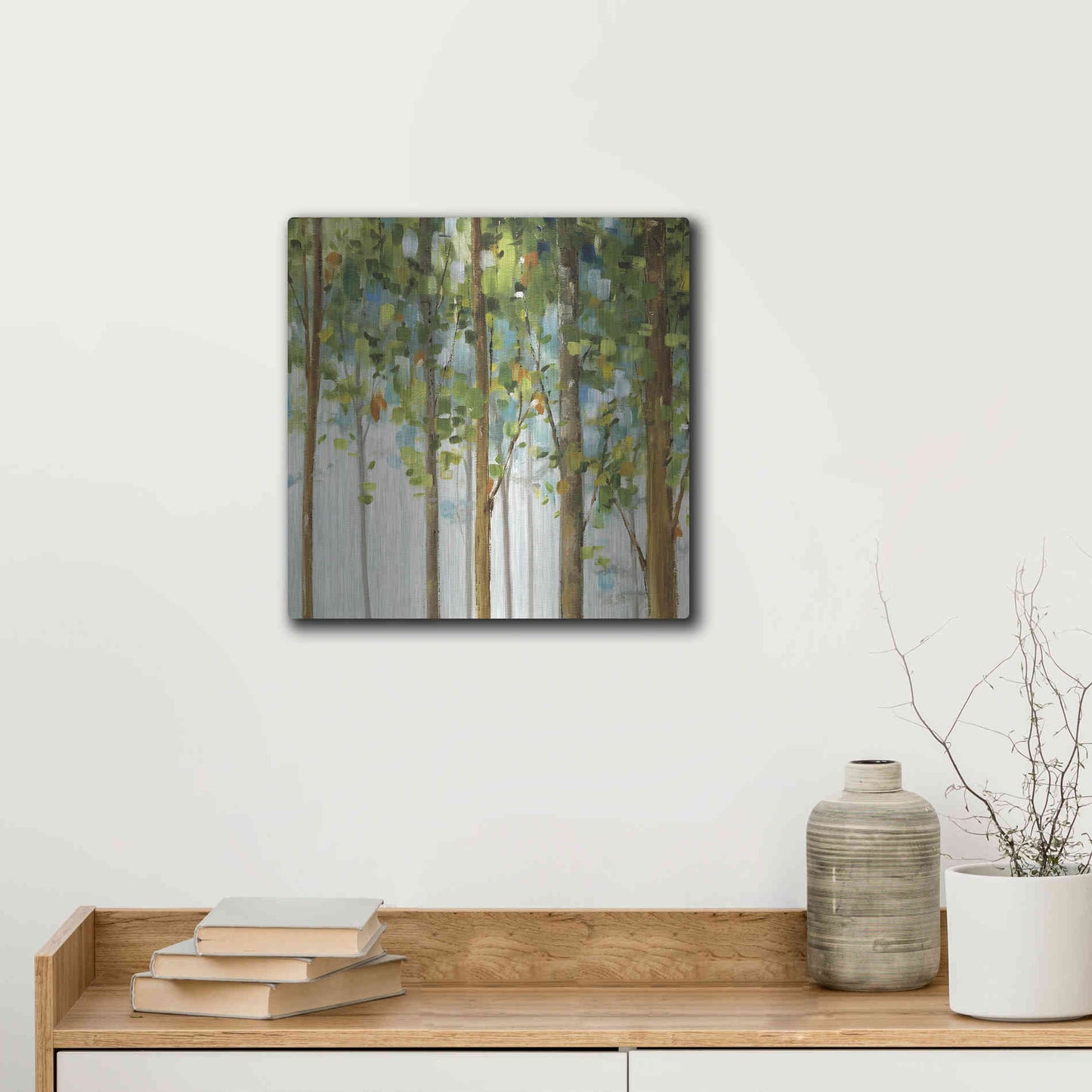 Luxe Metal Art 'Forest Study III' by Lisa Audit, Metal Wall Art,,12x12