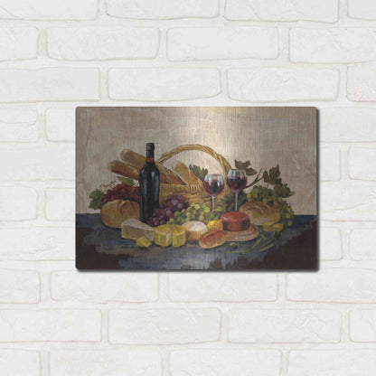 Luxe Metal Art 'Tuscan Evening Wine' by Silvia Vassileva, Metal Wall Art,16x12