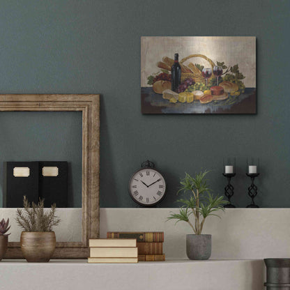 Luxe Metal Art 'Tuscan Evening Wine' by Silvia Vassileva, Metal Wall Art,16x12