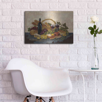 Luxe Metal Art 'Tuscan Evening Wine' by Silvia Vassileva, Metal Wall Art,24x16