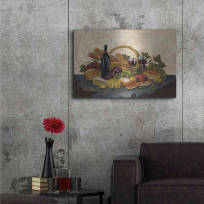 Luxe Metal Art 'Tuscan Evening Wine' by Silvia Vassileva, Metal Wall Art,36x24