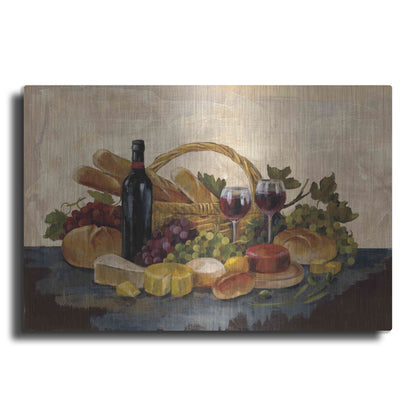 Luxe Metal Art 'Tuscan Evening Wine' by Silvia Vassileva, Metal Wall Art