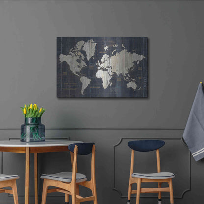 Luxe Metal Art 'Old World Map' by Wild Apple Portfolio, Metal Wall Art,36x24