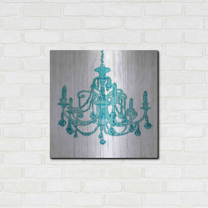 Luxe Metal Art 'Luxurious Lights III Turquoise' by James Wiens, Metal Wall Art,24x24
