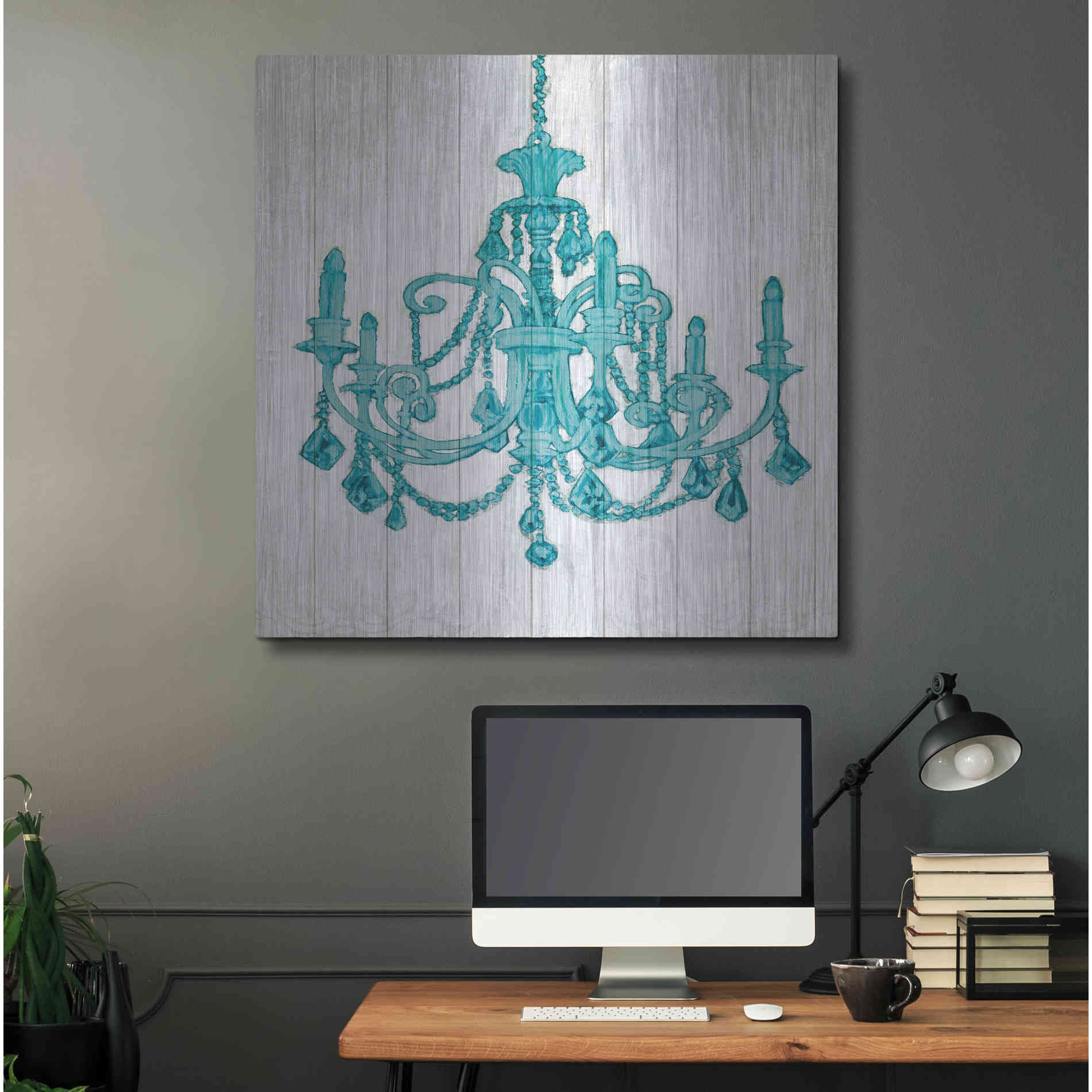 Luxe Metal Art 'Luxurious Lights III Turquoise' by James Wiens, Metal Wall Art,36x36