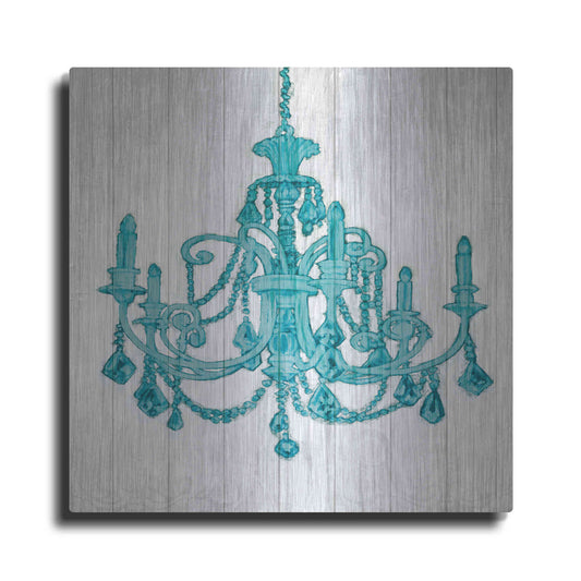 Luxe Metal Art 'Luxurious Lights III Turquoise' by James Wiens, Metal Wall Art