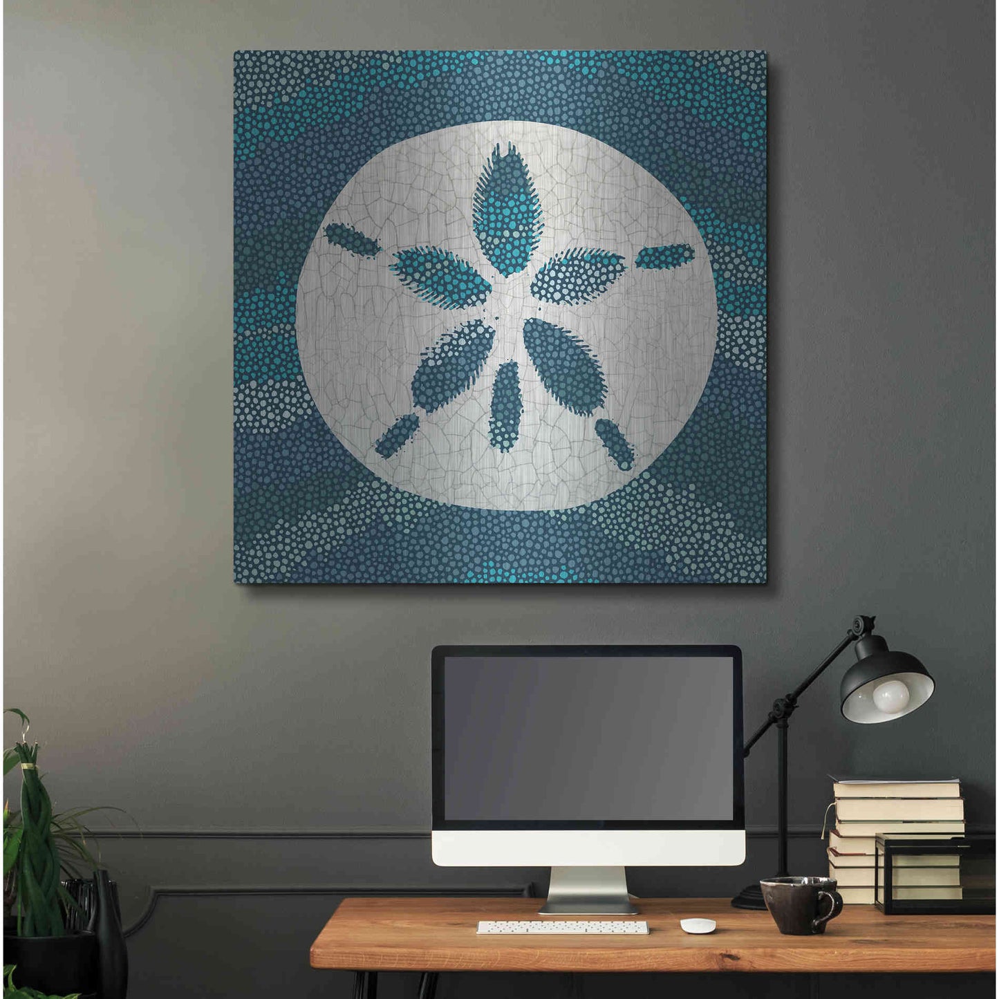 Luxe Metal Art 'Sea Glass' by Wild Apple Portfolio, Metal Wall Art,36x36