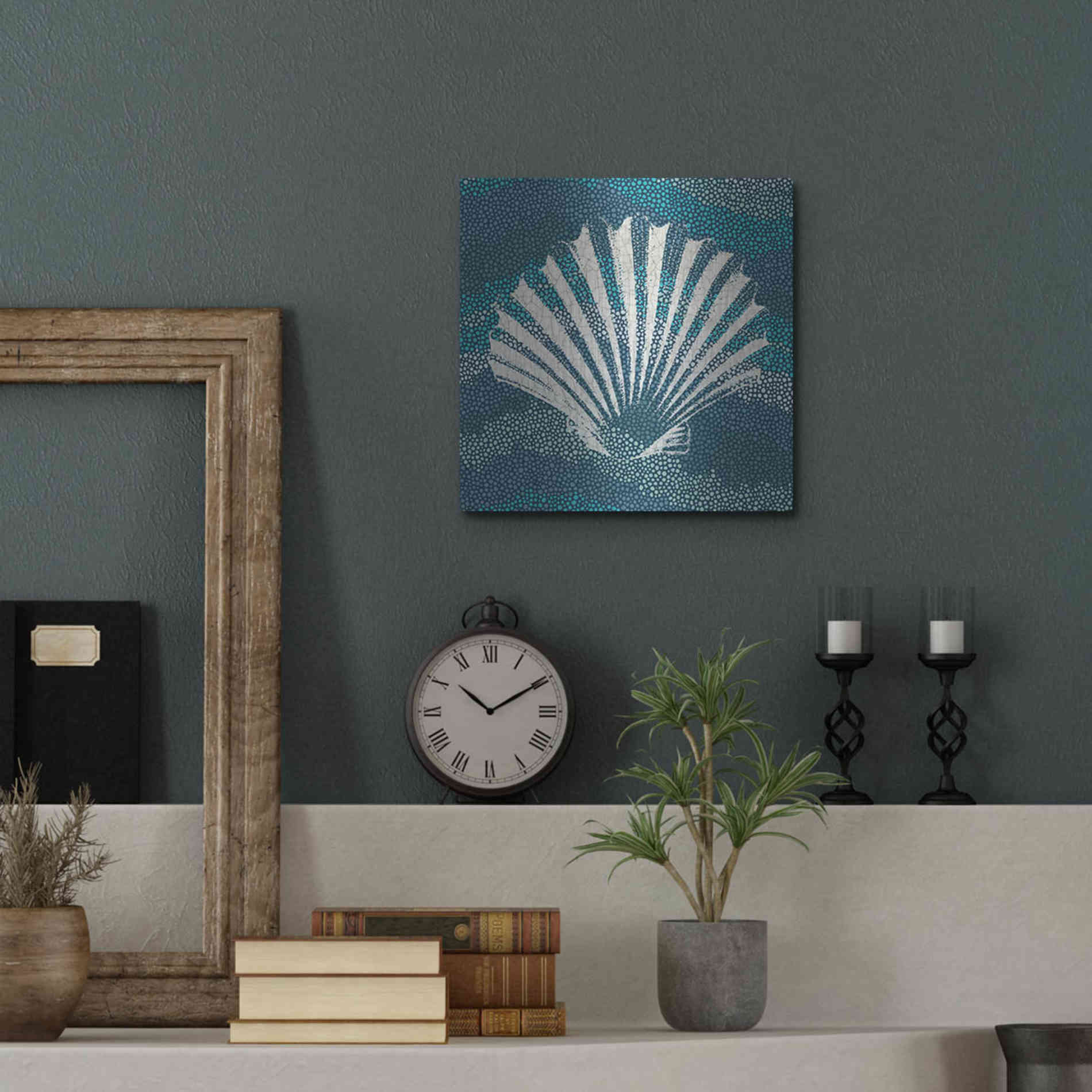 Luxe Metal Art 'Sea Glass I' by Wild Apple Portfolio, Metal Wall Art,12x12