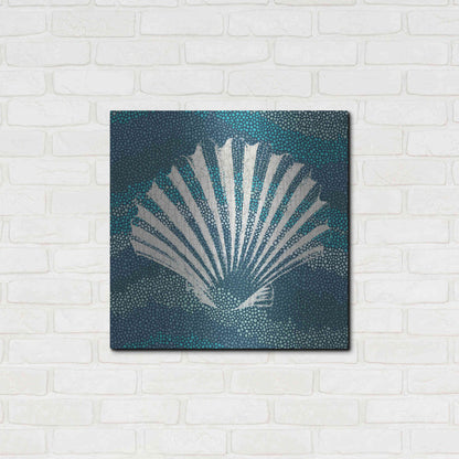 Luxe Metal Art 'Sea Glass I' by Wild Apple Portfolio, Metal Wall Art,24x24