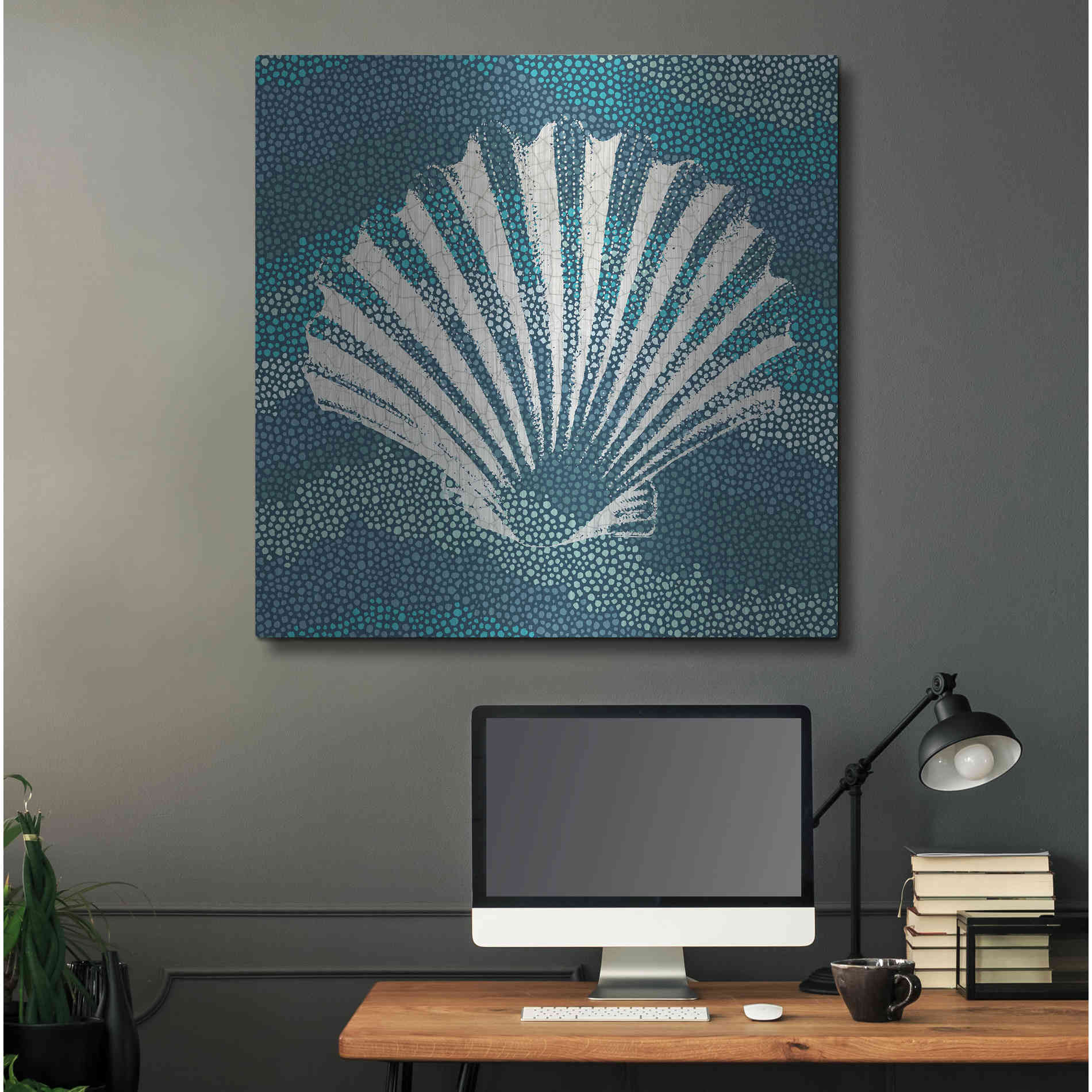 Luxe Metal Art 'Sea Glass I' by Wild Apple Portfolio, Metal Wall Art,36x36