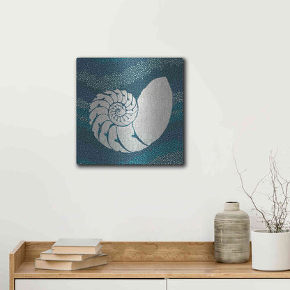 Luxe Metal Art 'Sea Glass III' by Wild Apple Portfolio, Metal Wall Art,12x12