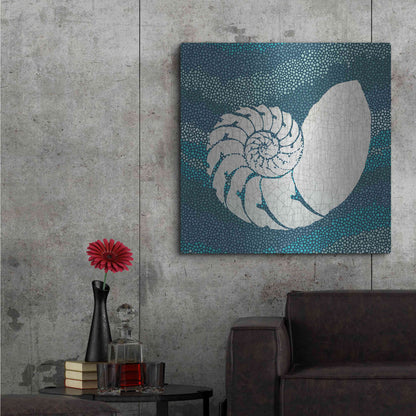 Luxe Metal Art 'Sea Glass III' by Wild Apple Portfolio, Metal Wall Art,36x36