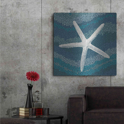 Luxe Metal Art 'Sea Glass IV' by Wild Apple Portfolio, Metal Wall Art,36x36