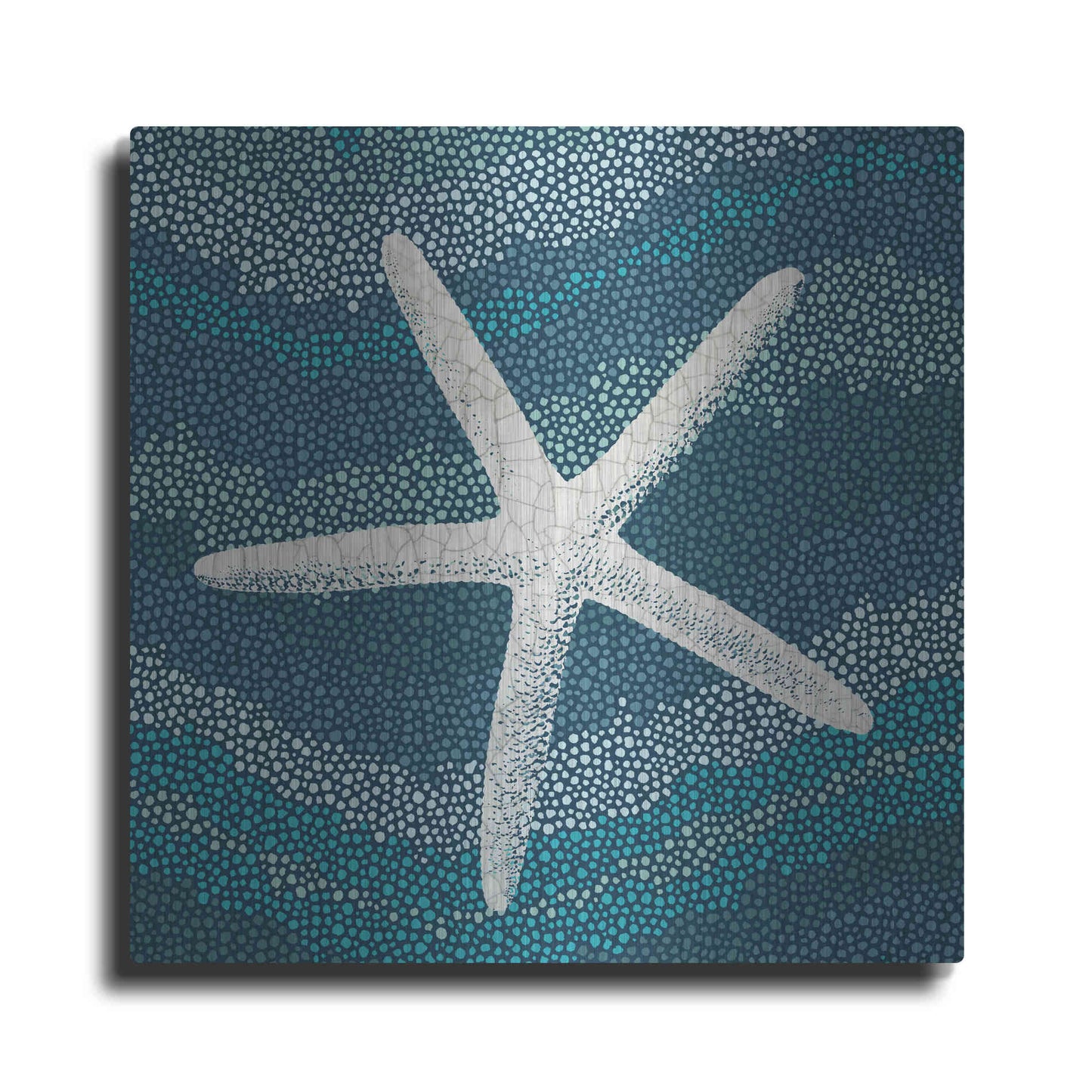 Luxe Metal Art 'Sea Glass IV' by Wild Apple Portfolio, Metal Wall Art