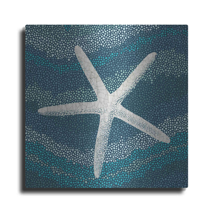 Luxe Metal Art 'Sea Glass IV' by Wild Apple Portfolio, Metal Wall Art