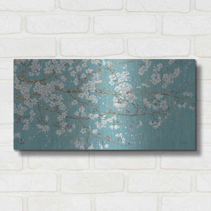 Luxe Metal Art 'April Breeze I TEAL' by James Wiens, Metal Wall Art,24x12