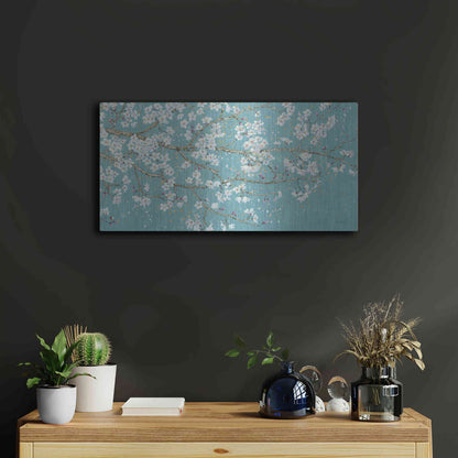 Luxe Metal Art 'April Breeze I TEAL' by James Wiens, Metal Wall Art,24x12