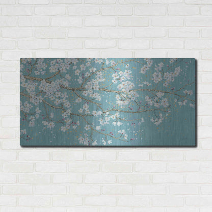 Luxe Metal Art 'April Breeze I TEAL' by James Wiens, Metal Wall Art,48x24