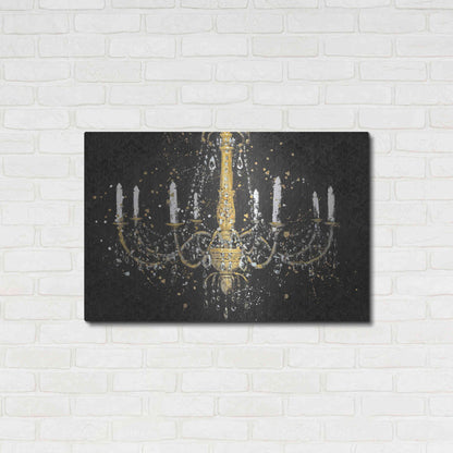 Luxe Metal Art 'Grand Chandelier Black I' by James Wiens, Metal Wall Art,36x24