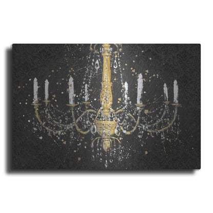 Luxe Metal Art 'Grand Chandelier Black I' by James Wiens, Metal Wall Art