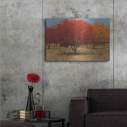 Luxe Metal Art 'Orange Trees II' by James Wiens, Metal Wall Art,36x24