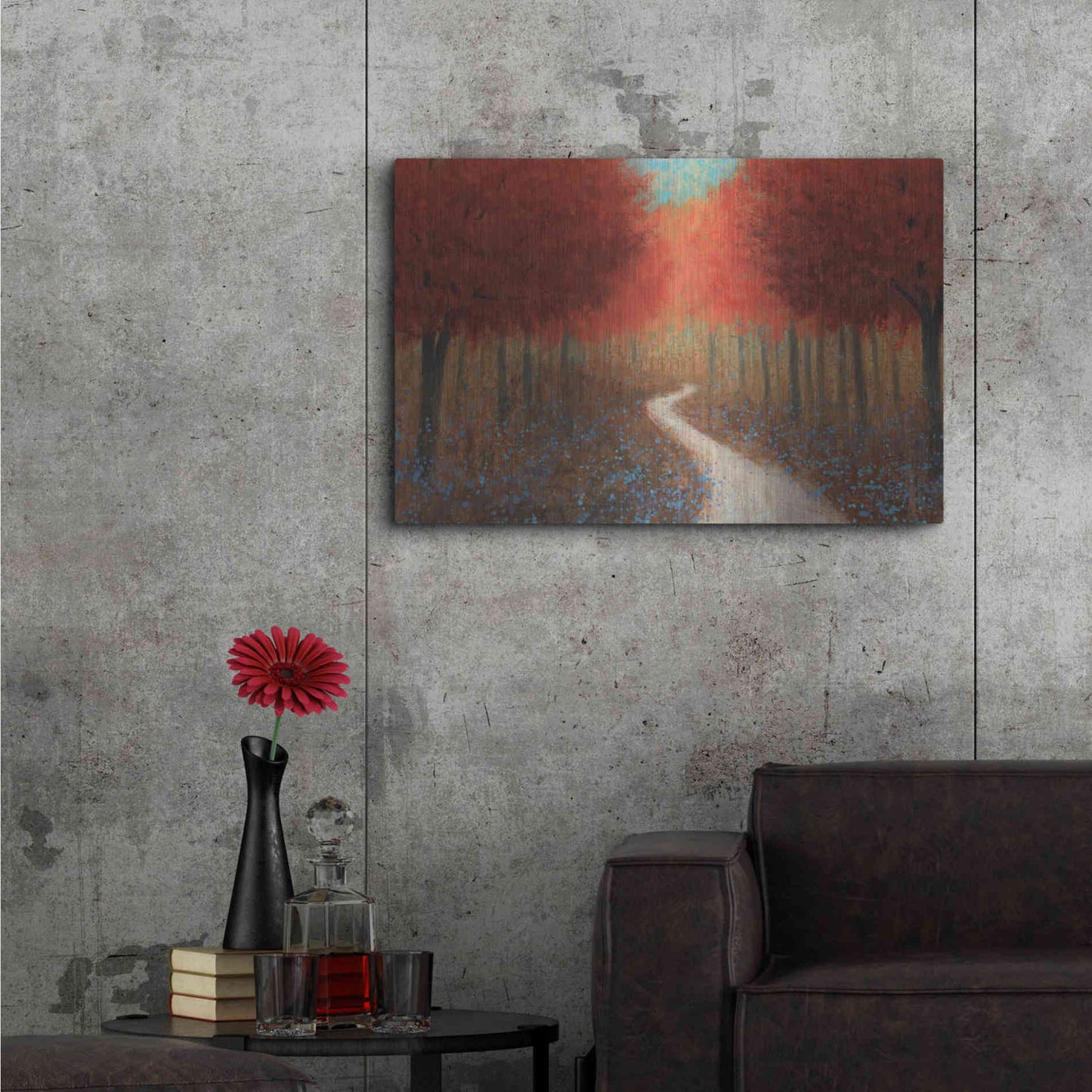 Luxe Metal Art 'Forest Pathway' by James Wiens, Metal Wall Art,36x24