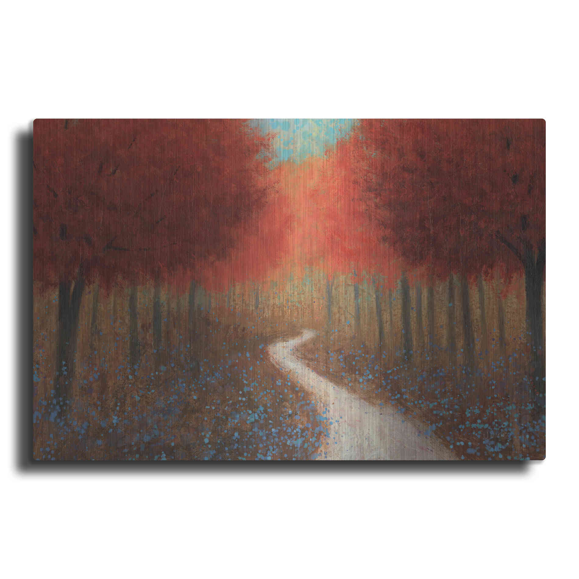 Luxe Metal Art 'Forest Pathway' by James Wiens, Metal Wall Art