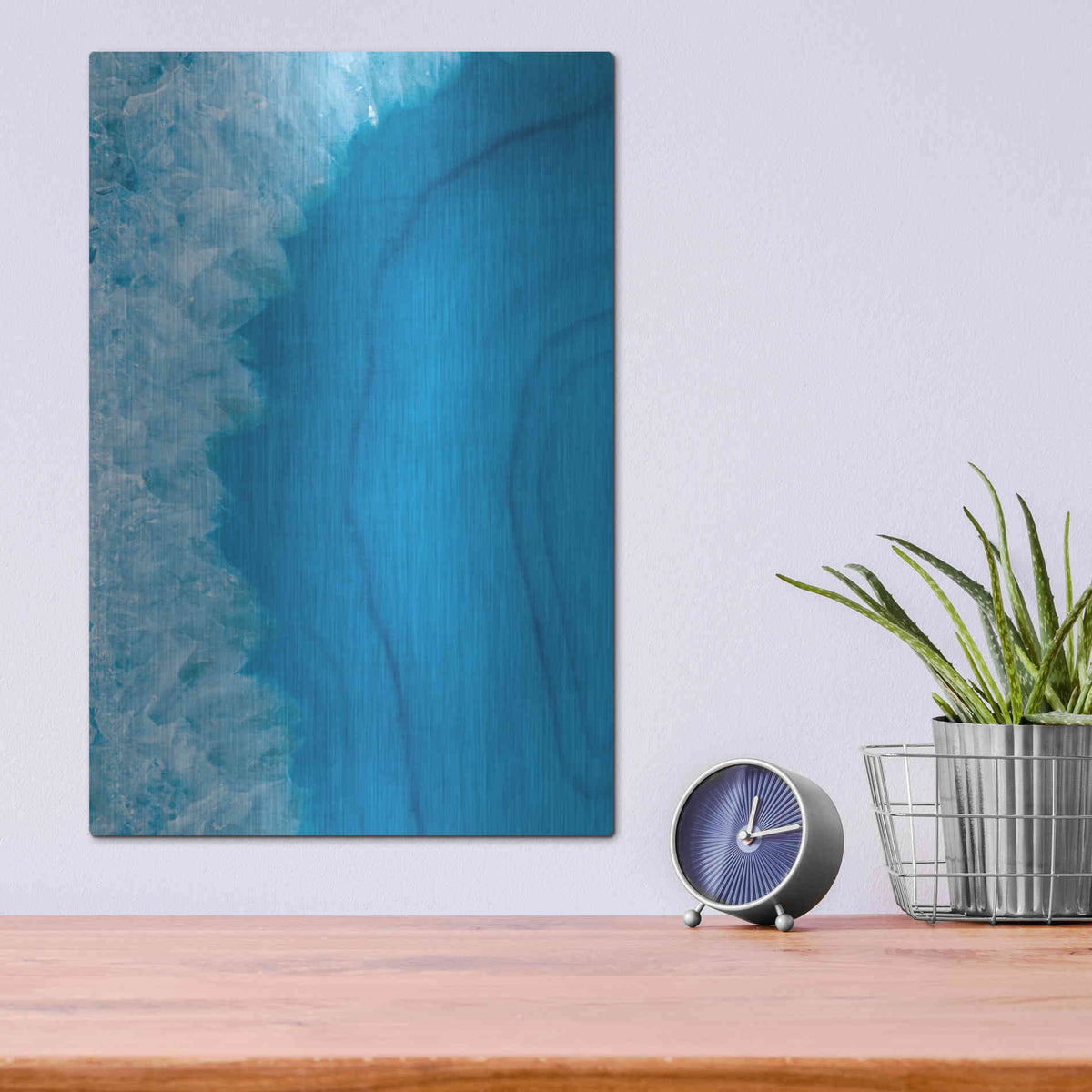 Luxe Metal Art 'Agate Geode' by Wild Apple Portfolio, Metal Wall Art,12x16