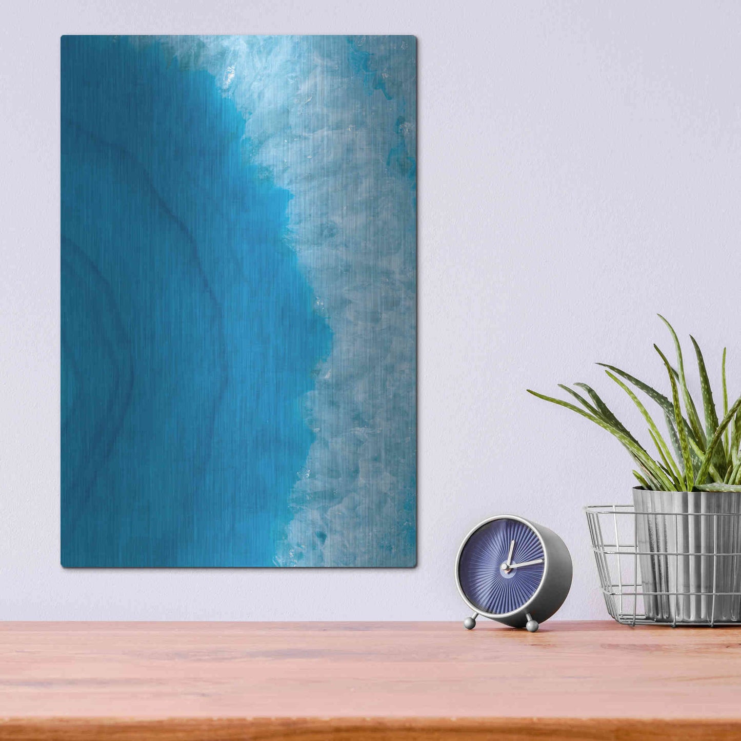 Luxe Metal Art 'Agate Geode II' by Wild Apple Portfolio, Metal Wall Art,12x16