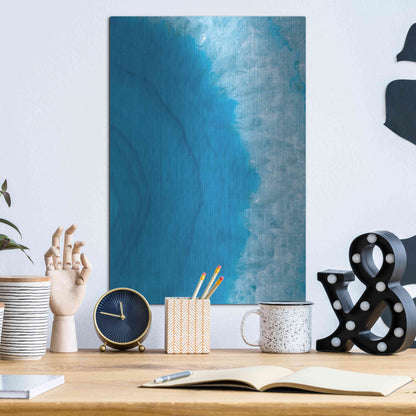 Luxe Metal Art 'Agate Geode II' by Wild Apple Portfolio, Metal Wall Art,12x16