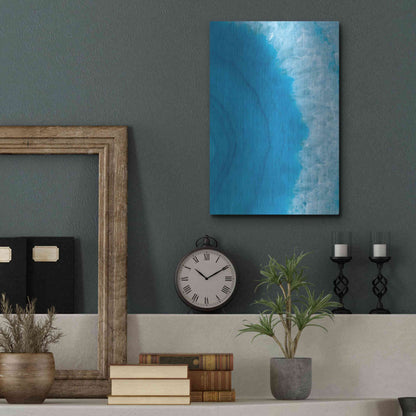 Luxe Metal Art 'Agate Geode II' by Wild Apple Portfolio, Metal Wall Art,12x16