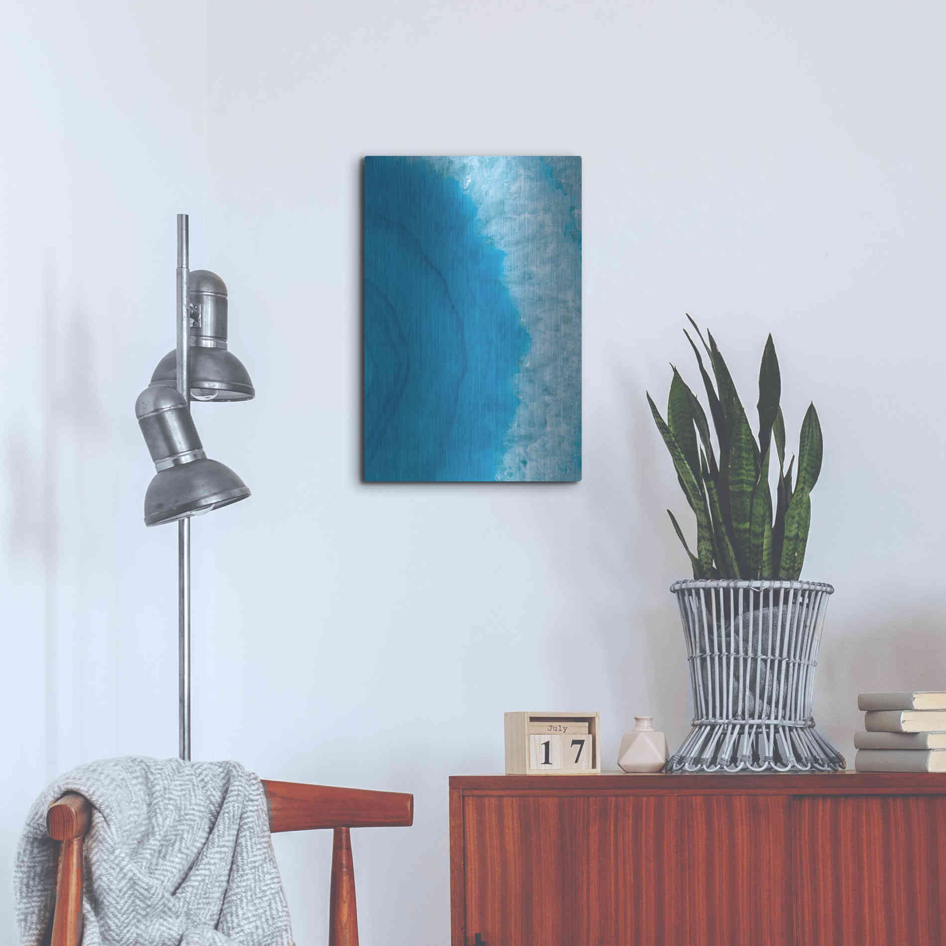 Luxe Metal Art 'Agate Geode II' by Wild Apple Portfolio, Metal Wall Art,16x24