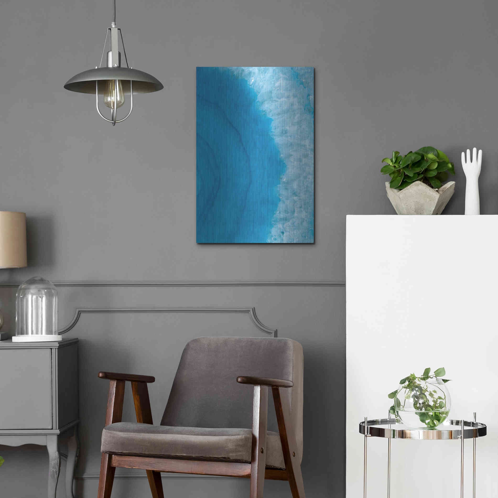 Luxe Metal Art 'Agate Geode II' by Wild Apple Portfolio, Metal Wall Art,16x24