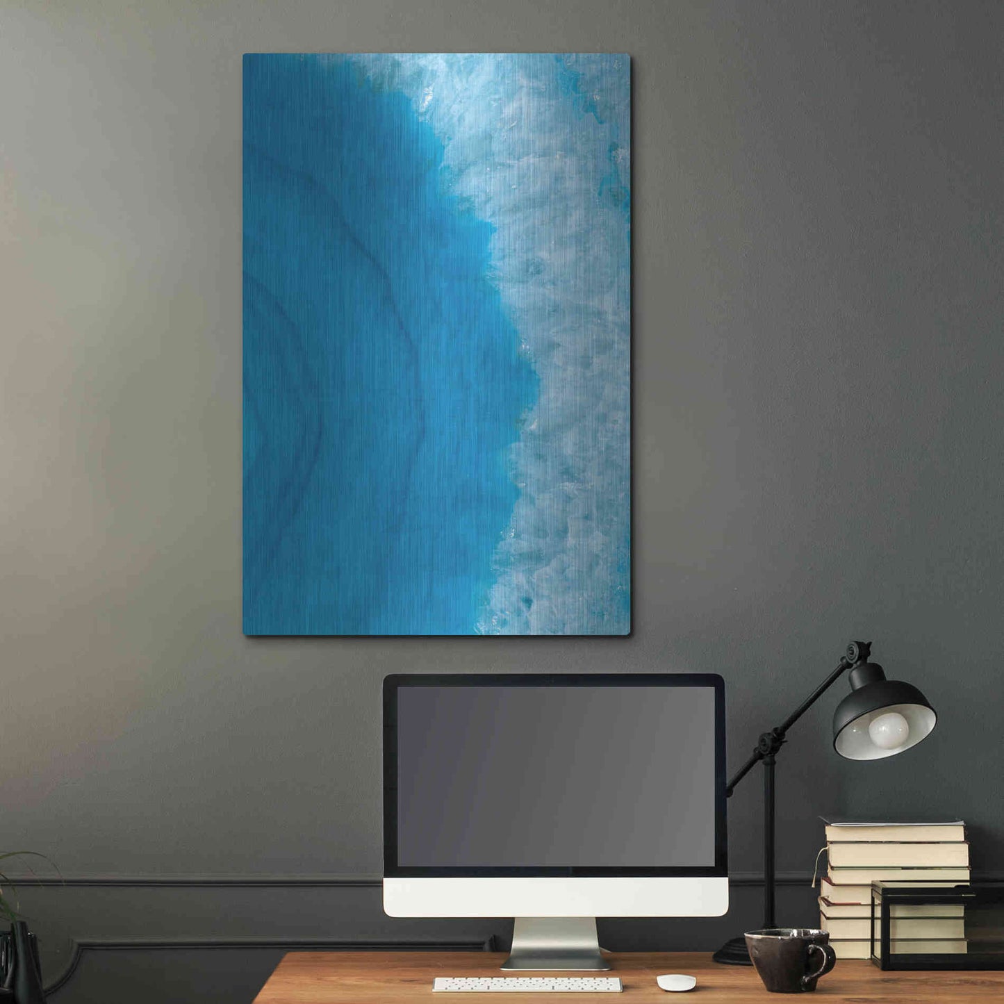 Luxe Metal Art 'Agate Geode II' by Wild Apple Portfolio, Metal Wall Art,24x36