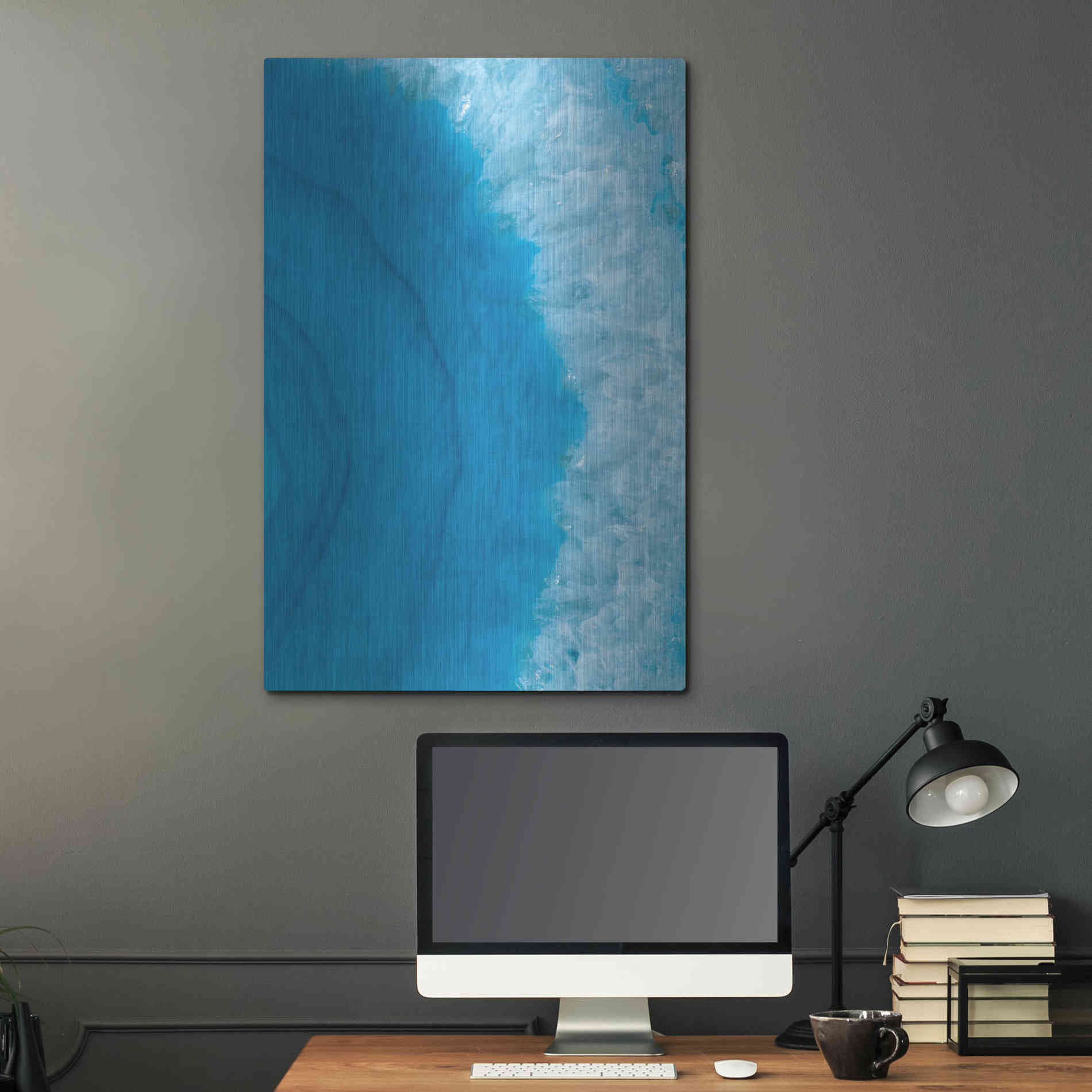 Luxe Metal Art 'Agate Geode II' by Wild Apple Portfolio, Metal Wall Art,24x36