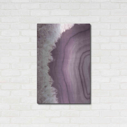 Luxe Metal Art 'Agate Geode I PLUM' by Wild Apple Portfolio, Metal Wall Art,24x36