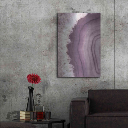 Luxe Metal Art 'Agate Geode I PLUM' by Wild Apple Portfolio, Metal Wall Art,24x36