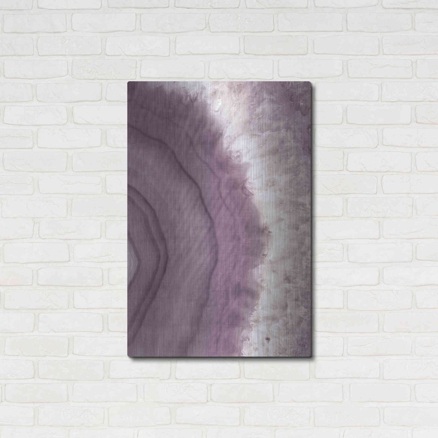 Luxe Metal Art 'Agate Geode II PLUM' by Wild Apple Portfolio, Metal Wall Art,24x36