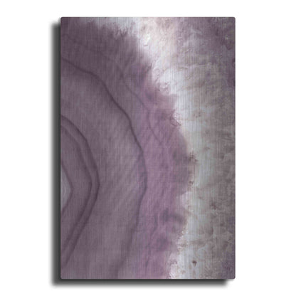 Luxe Metal Art 'Agate Geode II PLUM' by Wild Apple Portfolio, Metal Wall Art