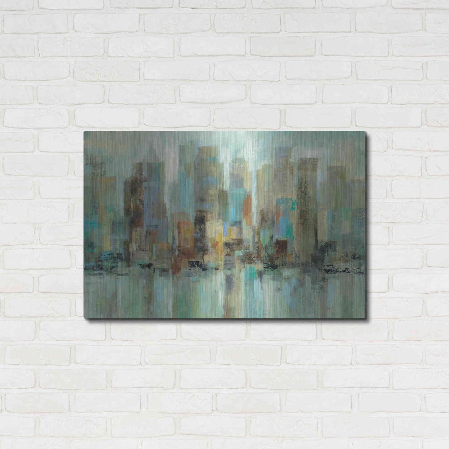 Luxe Metal Art 'Morning Reflections' by Silvia Vassileva, Metal Wall Art,36x24