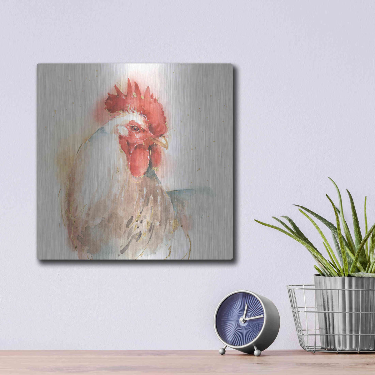 Luxe Metal Art 'Farm Friends V' by Lisa Audit, Metal Wall Art,,12x12
