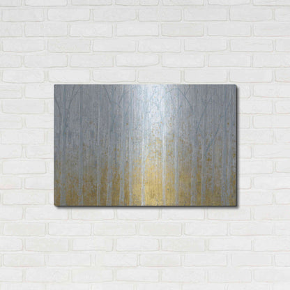 Luxe Metal Art 'Silver Water GOLD' by James Wiens, Metal Wall Art,36x24