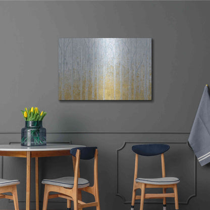 Luxe Metal Art 'Silver Water GOLD' by James Wiens, Metal Wall Art,36x24