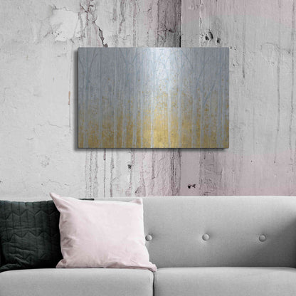 Luxe Metal Art 'Silver Water GOLD' by James Wiens, Metal Wall Art,36x24